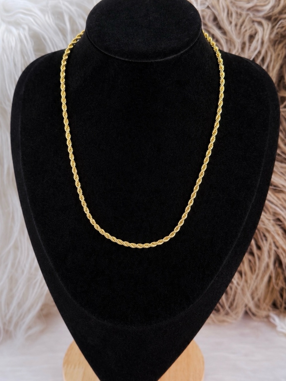 Classic Goldtone Rope Chain Necklace